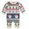 NX760: Baby Christmas Fairisle Knitted All In one Romper (NB-12 Months)